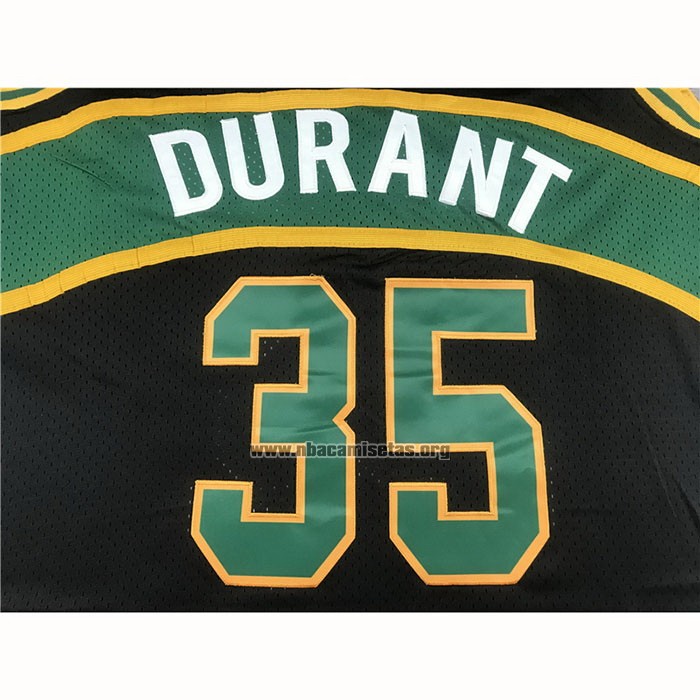 Camiseta Seattle SuperSonics Kevin Durant NO 35 Mitchell & Ness 2007-08 Negro